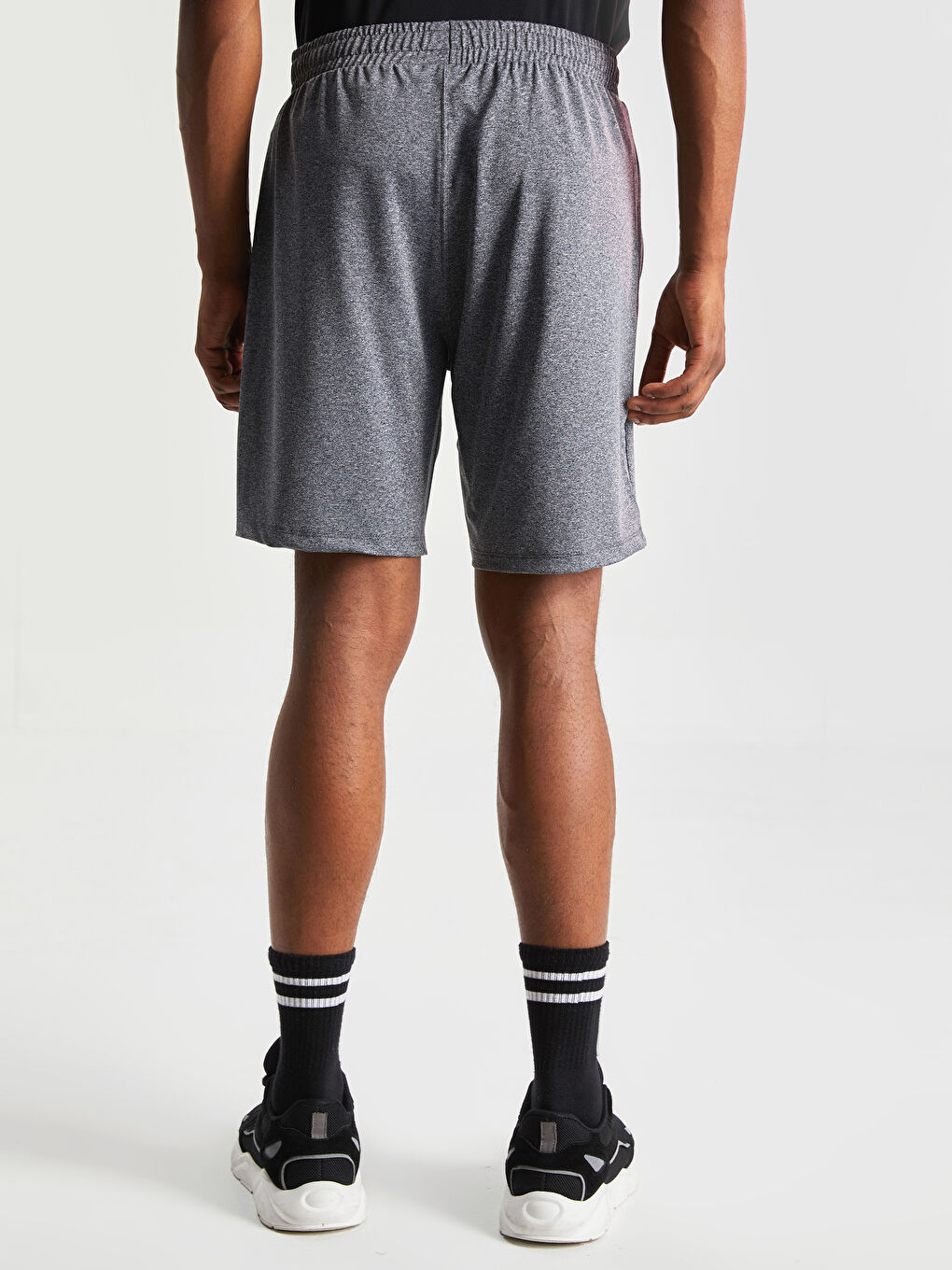 Gri Standart Kalıp Erkek Spor Şort-4