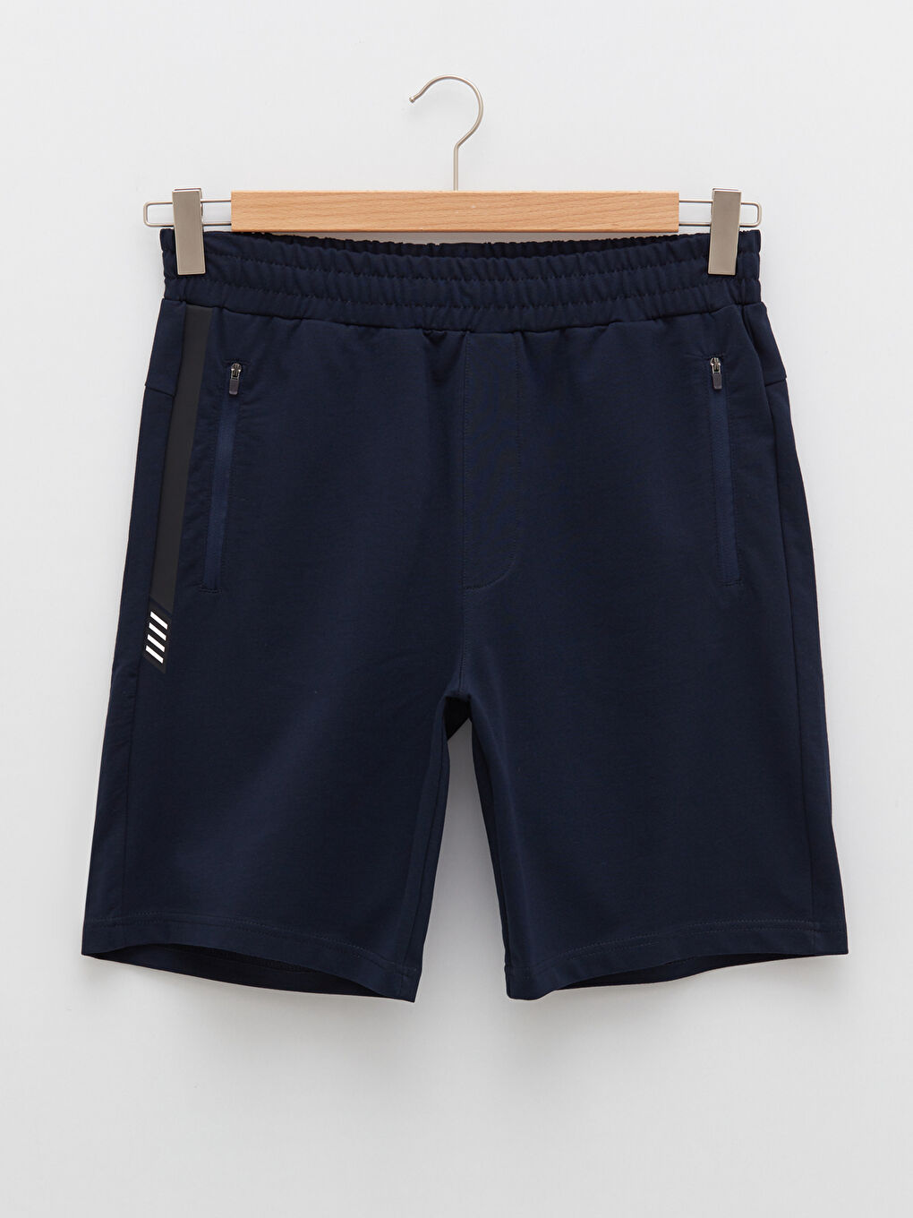 Lacivert Standart Kalıp Erkek Spor Şort-5