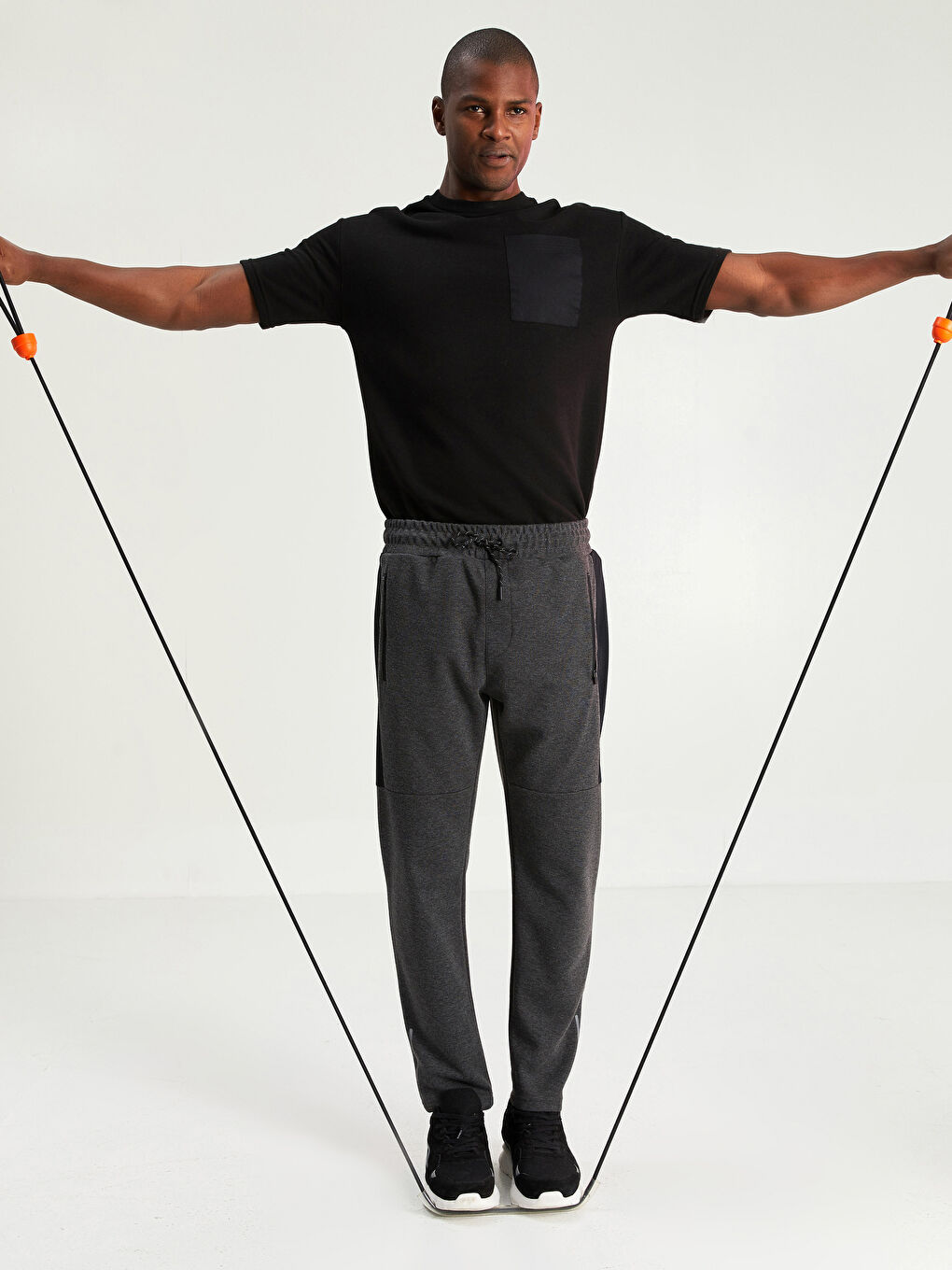 Antrasit Slim Fit Erkek Spor Eşofman Altı