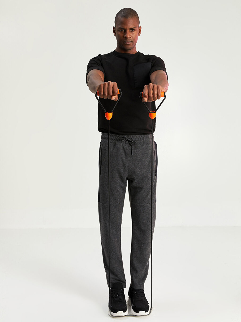 Antrasit Slim Fit Erkek Spor Eşofman Altı-2