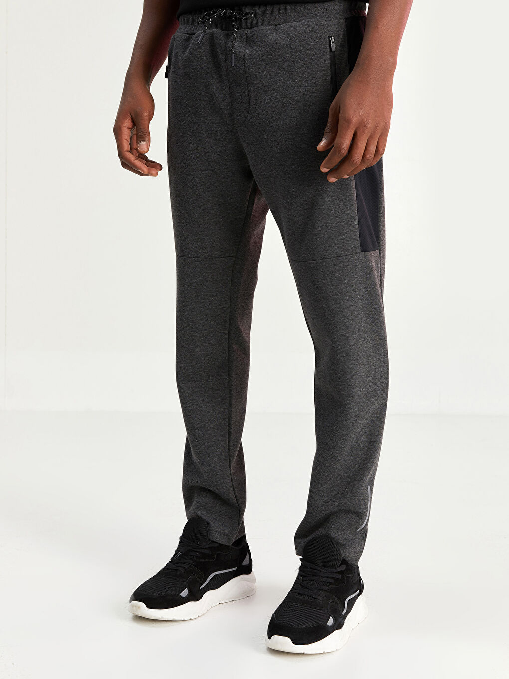 Antrasit Slim Fit Erkek Spor Eşofman Altı-4