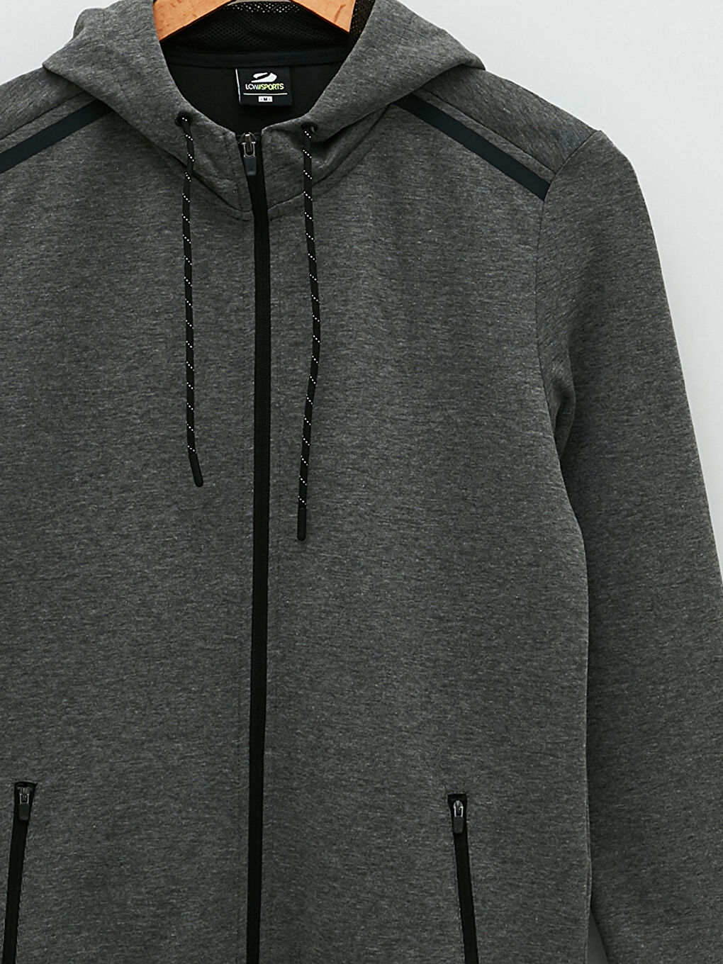 XSIDE ACTIVE Gri Standart Kalıp Kapüşonlu Erkek Spor Hırka - 7