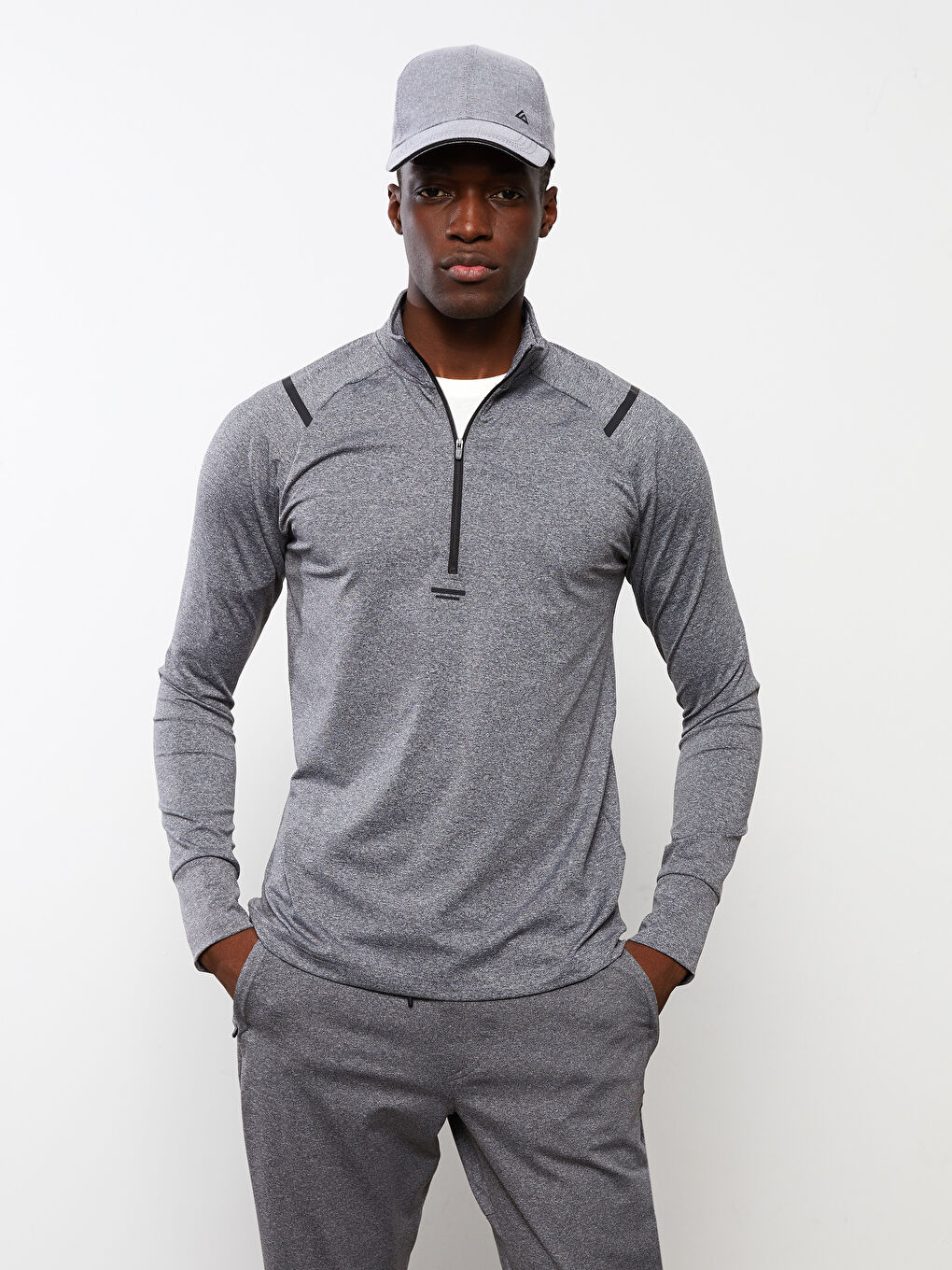 XSIDE ACTIVE High Collar Long Sleeve Men's Sports Sweatshirt -S2CE37Z8-FKN