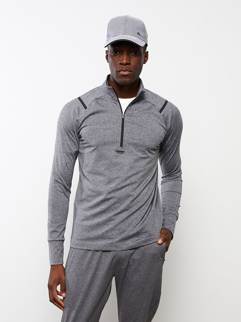 XSIDE ACTIVE High Collar Long Sleeve Men's Sports Sweatshirt -S2CE37Z8-FKN