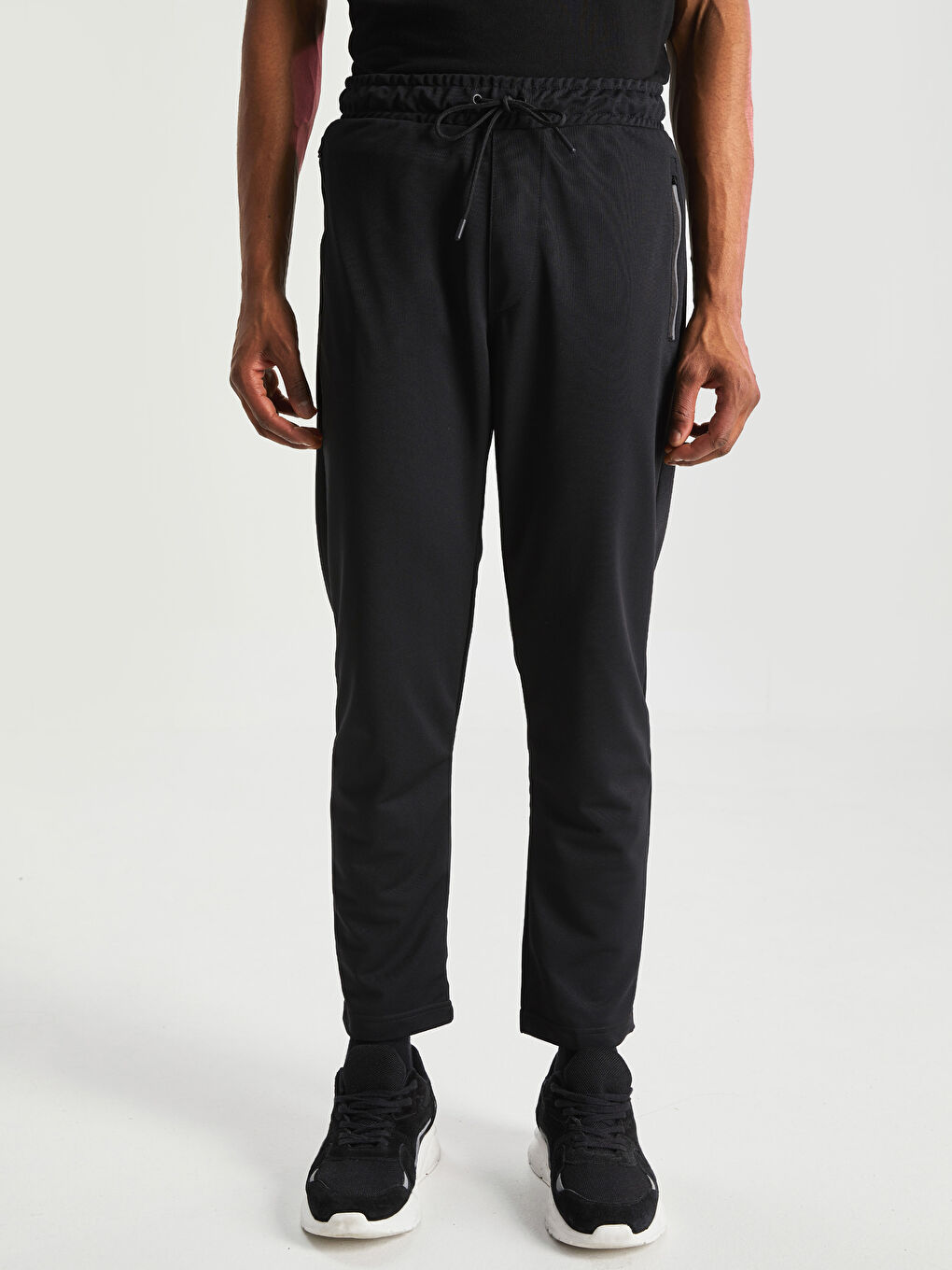 Siyah Slim Fit Erkek Spor Eşofman Altı-3