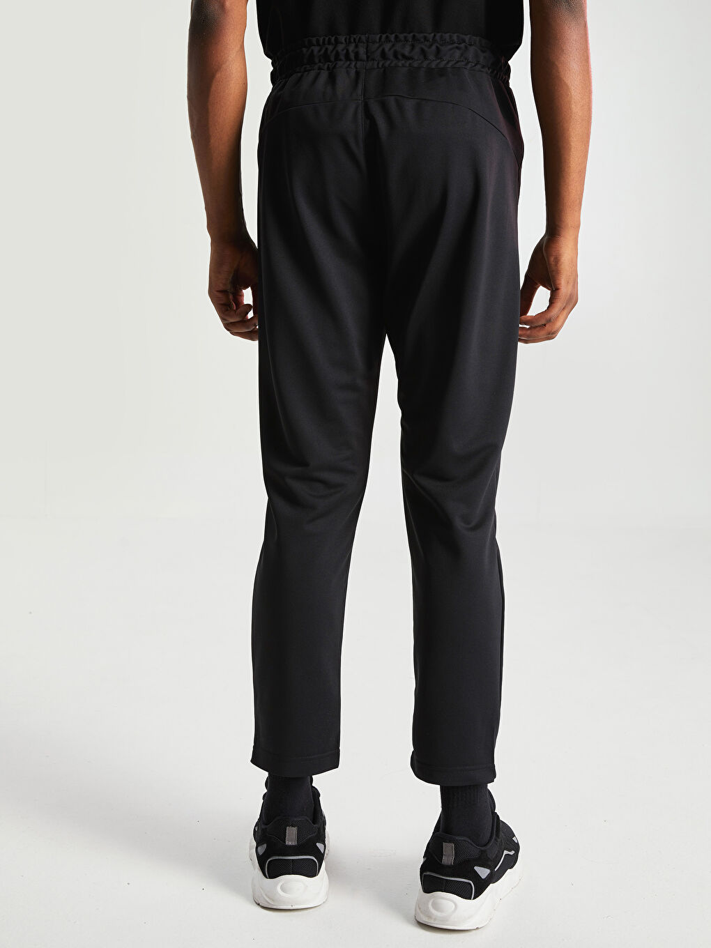 Siyah Slim Fit Erkek Spor Eşofman Altı-4