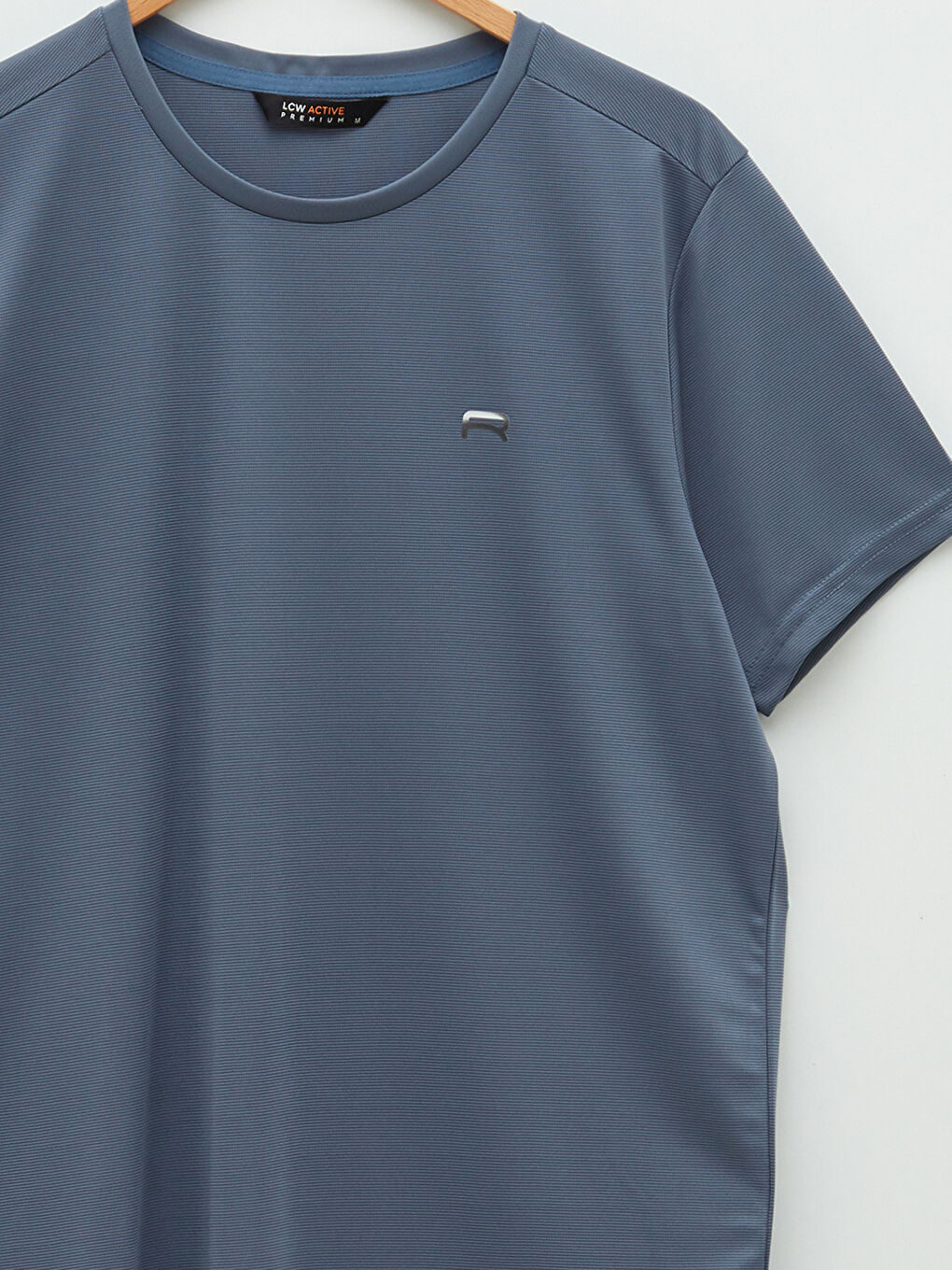 تيشيرت رياضي كم قصير بياقة دائرية للرجال-7