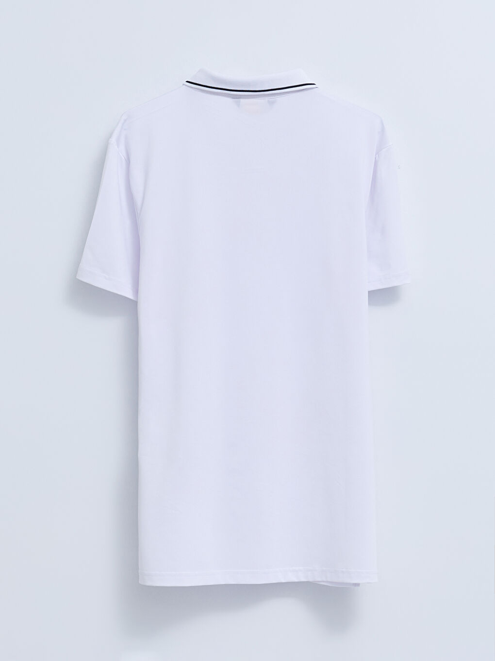 Beyaz Polo Yaka Kısa Kollu Erkek Spor Tişört-6