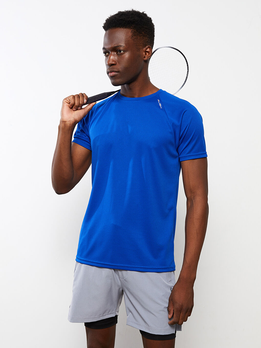 T-shirt de Sport à Manches Courtes pour Hommes avec Col Rond-1