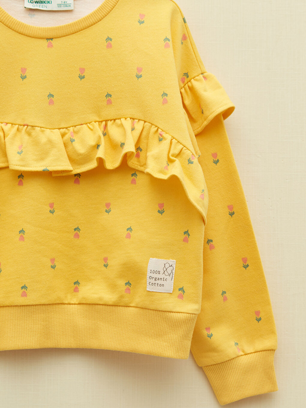 Crew Neck Printed Long Sleeve Girls' Sweatshirt-2