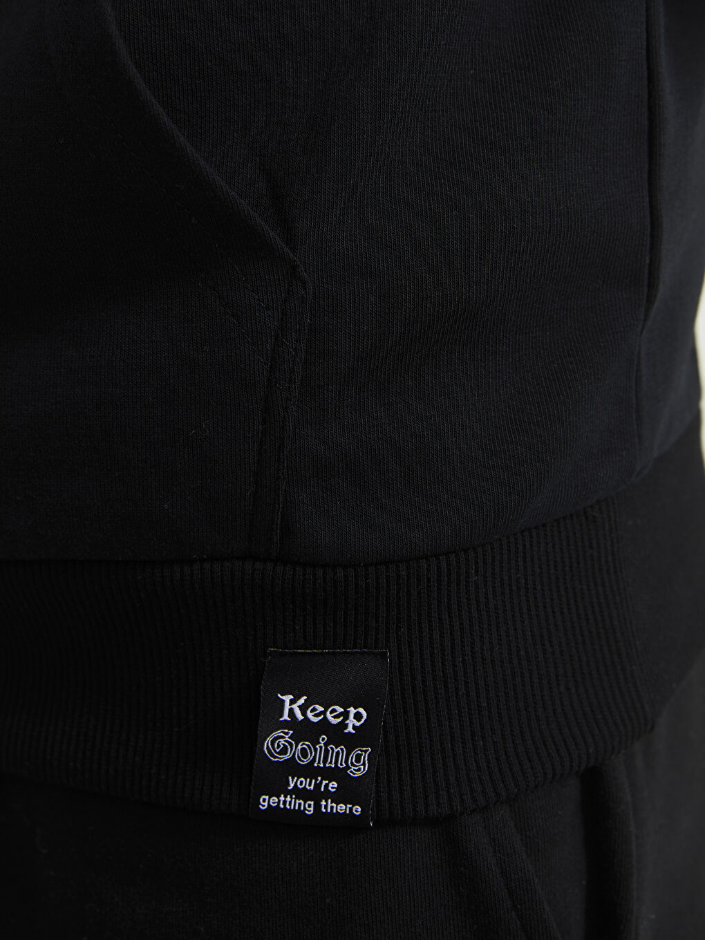 Siyah Uzun Kollu Erkek Hoodie-3