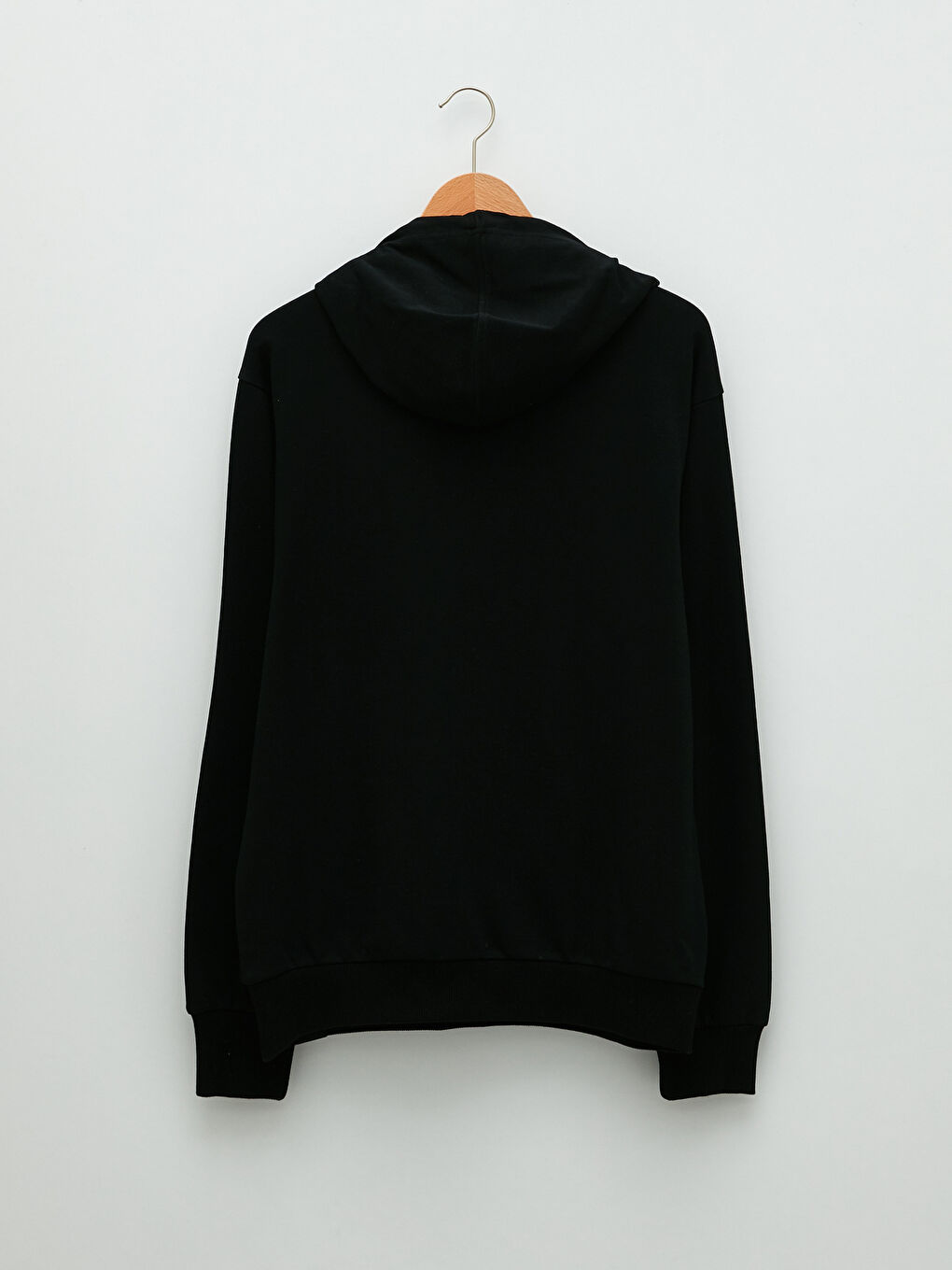 Siyah Uzun Kollu Erkek Hoodie-6