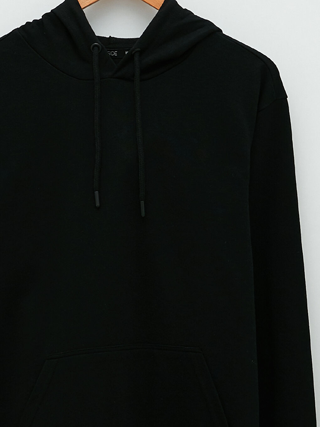 Siyah Uzun Kollu Erkek Hoodie-7