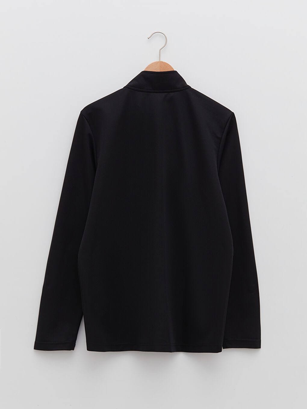 سويت شيرت بسحاب كم طويل بياقة قمع للرجال-6