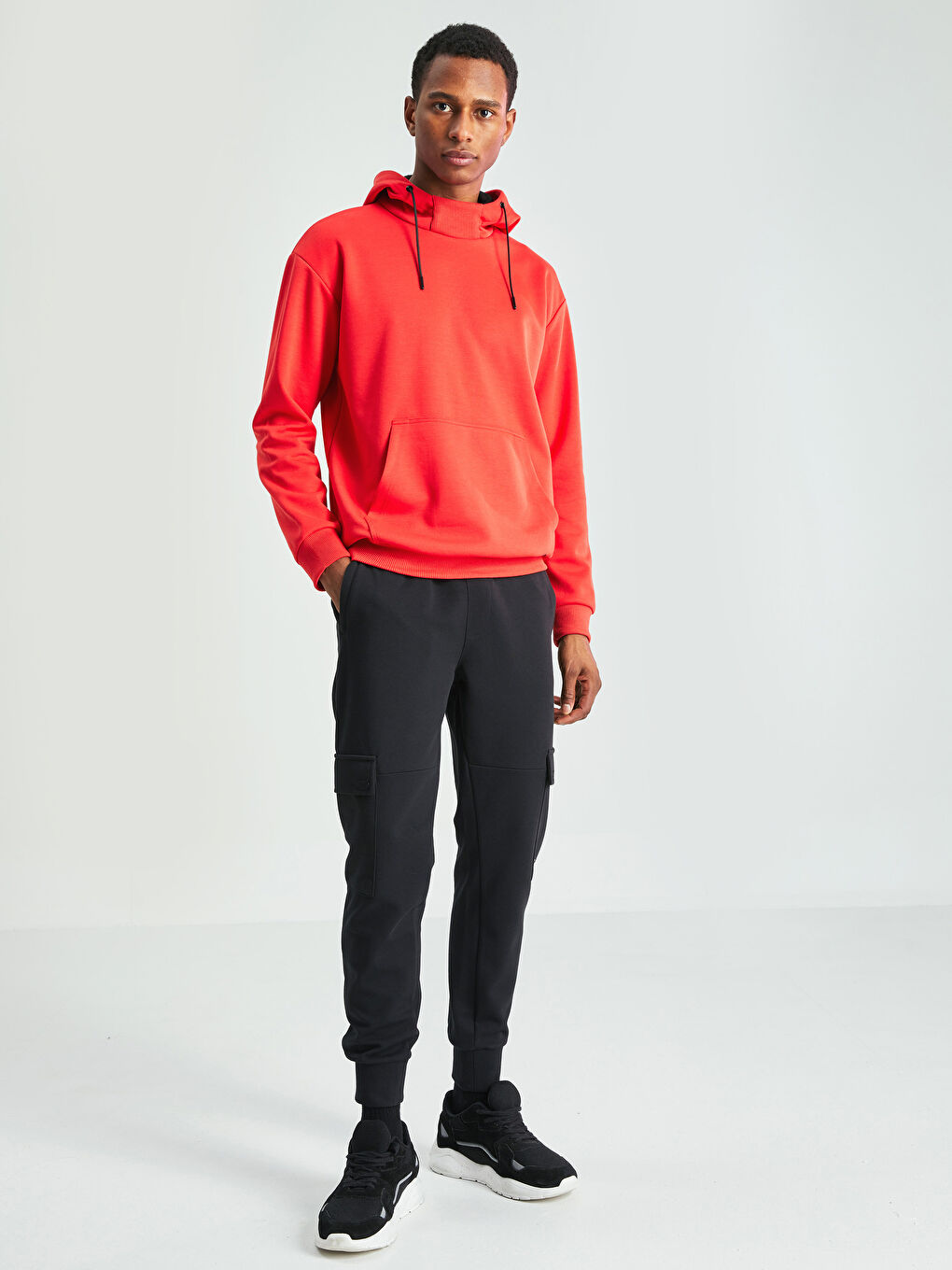 Siyah Slim Fit Erkek Jogger Eşofman Altı-1