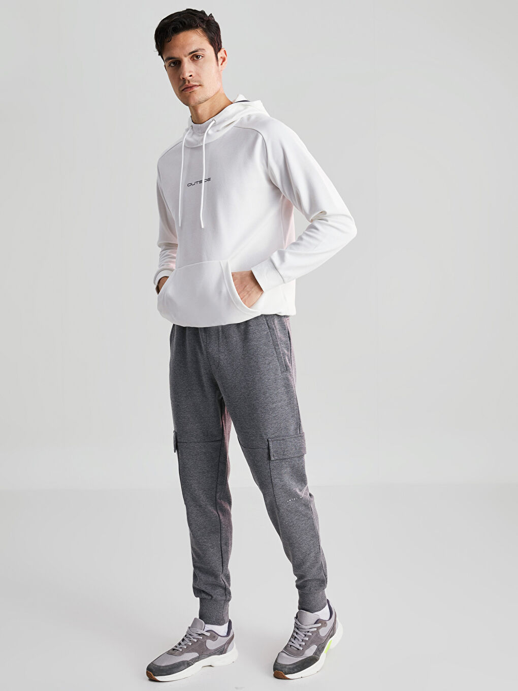 Gri Slim Fit Erkek Jogger Eşofman Altı