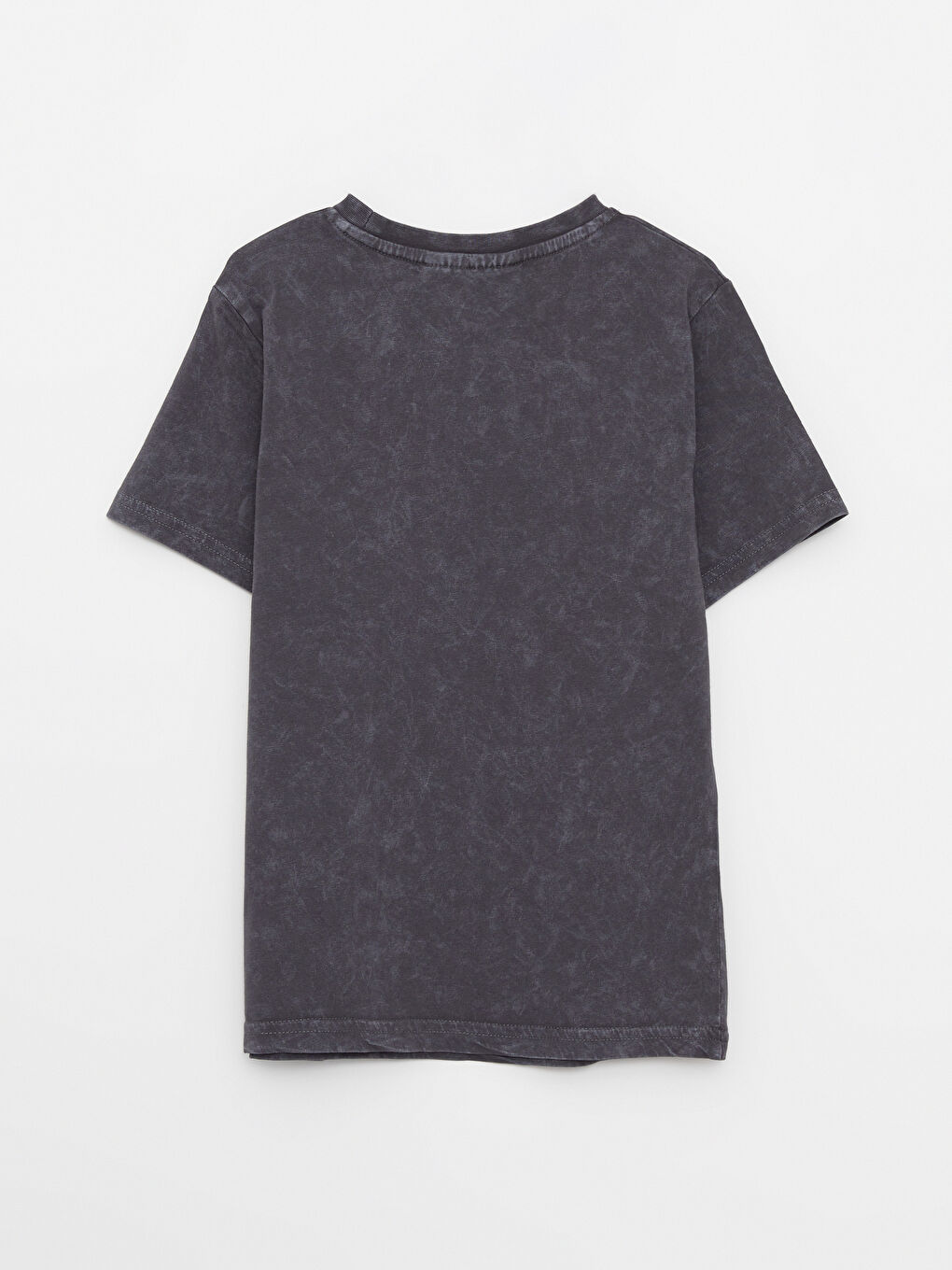 Antrasit Bisiklet Yaka Marvel Baskılı Kısa Kollu Pamuklu Erkek Çocuk Tişört-1