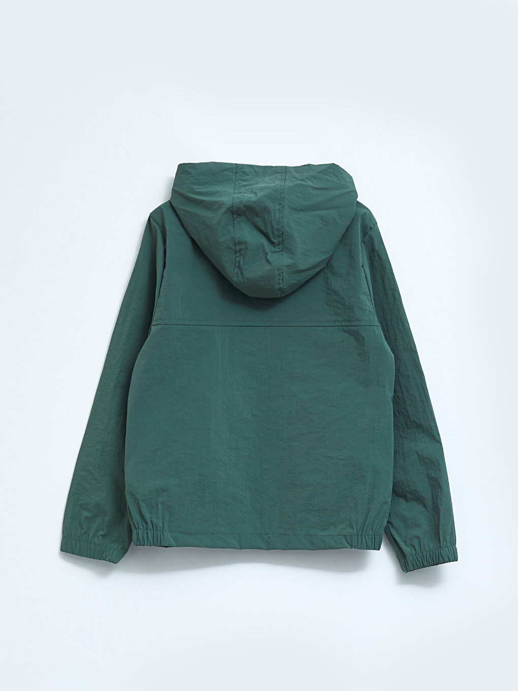 Yeşil Kapüşonlu Baskılı Erkek Çocuk Yağmurluk-1