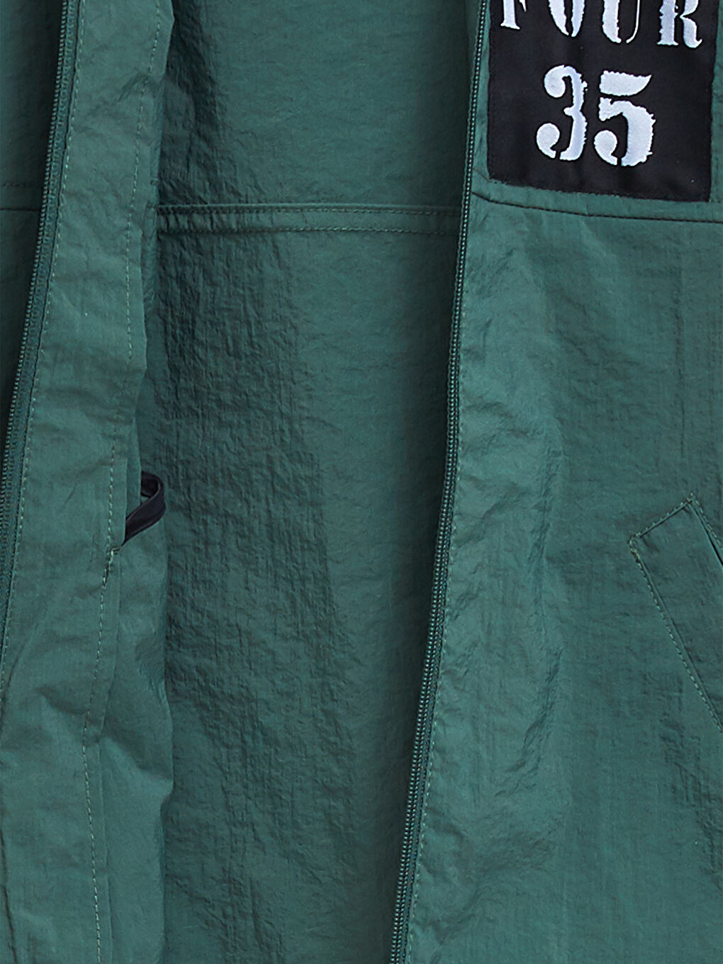 Yeşil Kapüşonlu Baskılı Erkek Çocuk Yağmurluk-2