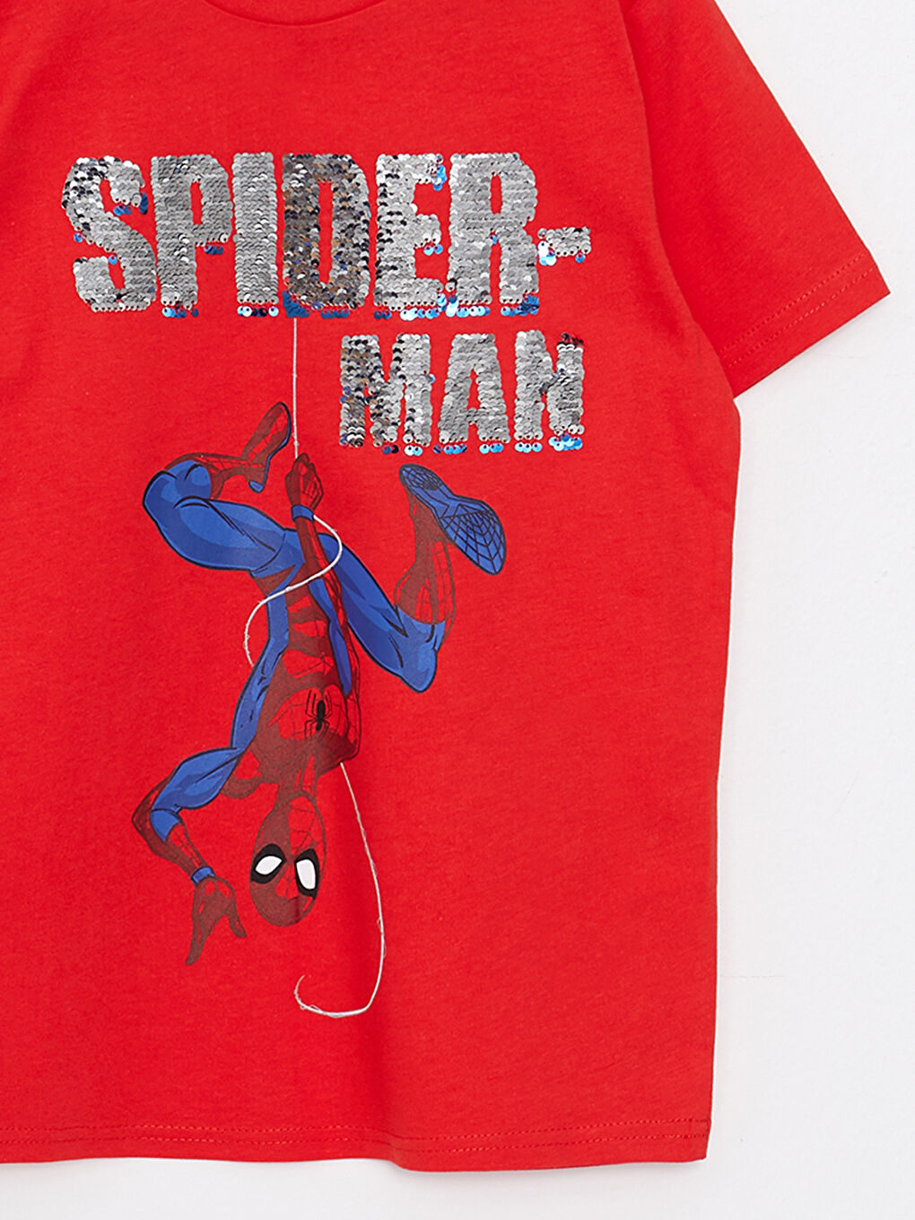 Crew Neck Spider-Man Printed Short Sleeve Boys' T-Shirt and Shorts-5