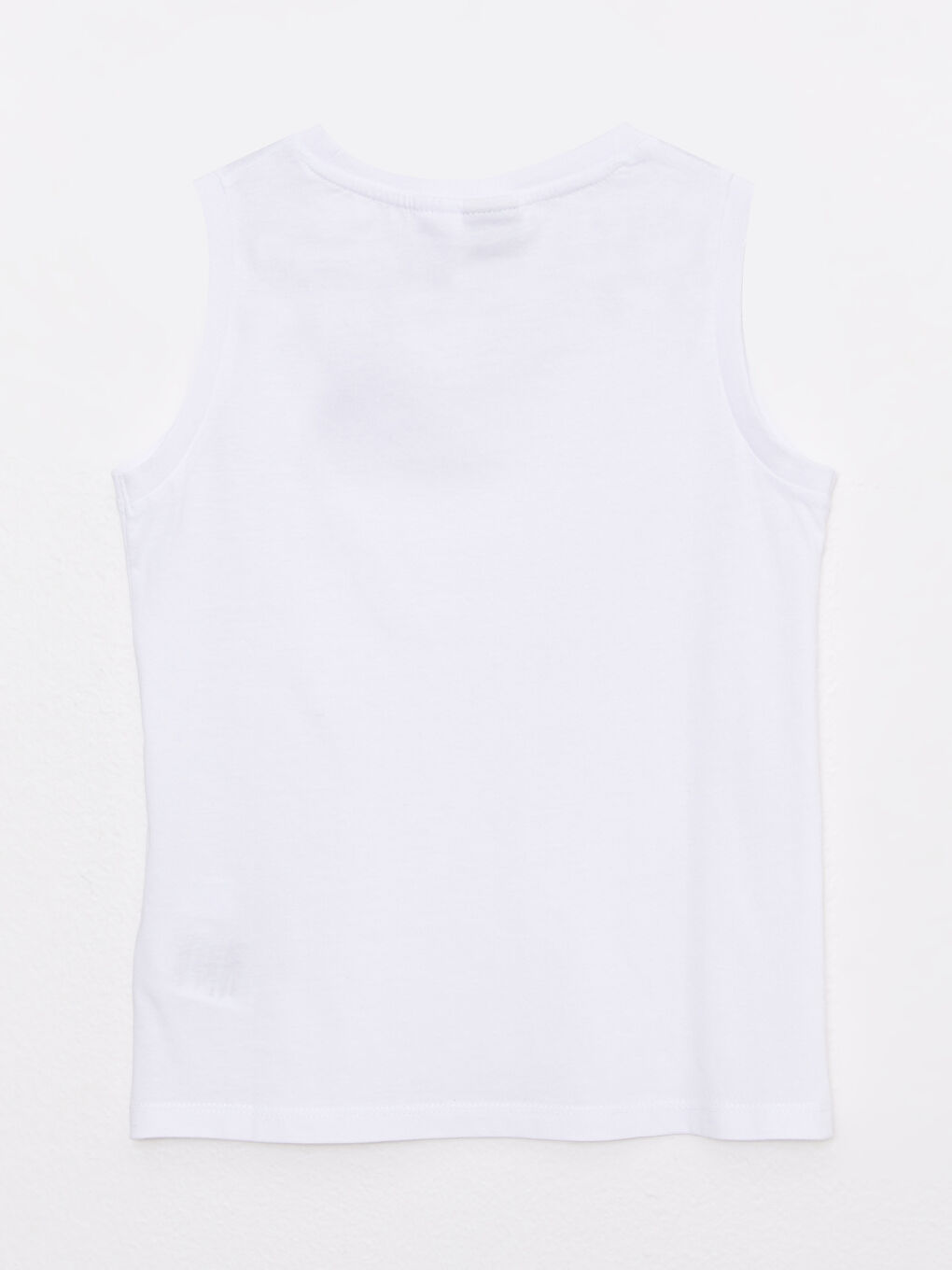 Beyaz Bisiklet Yaka Bugs Bunny Baskılı Pamuklu Erkek Çocuk Atlet-1