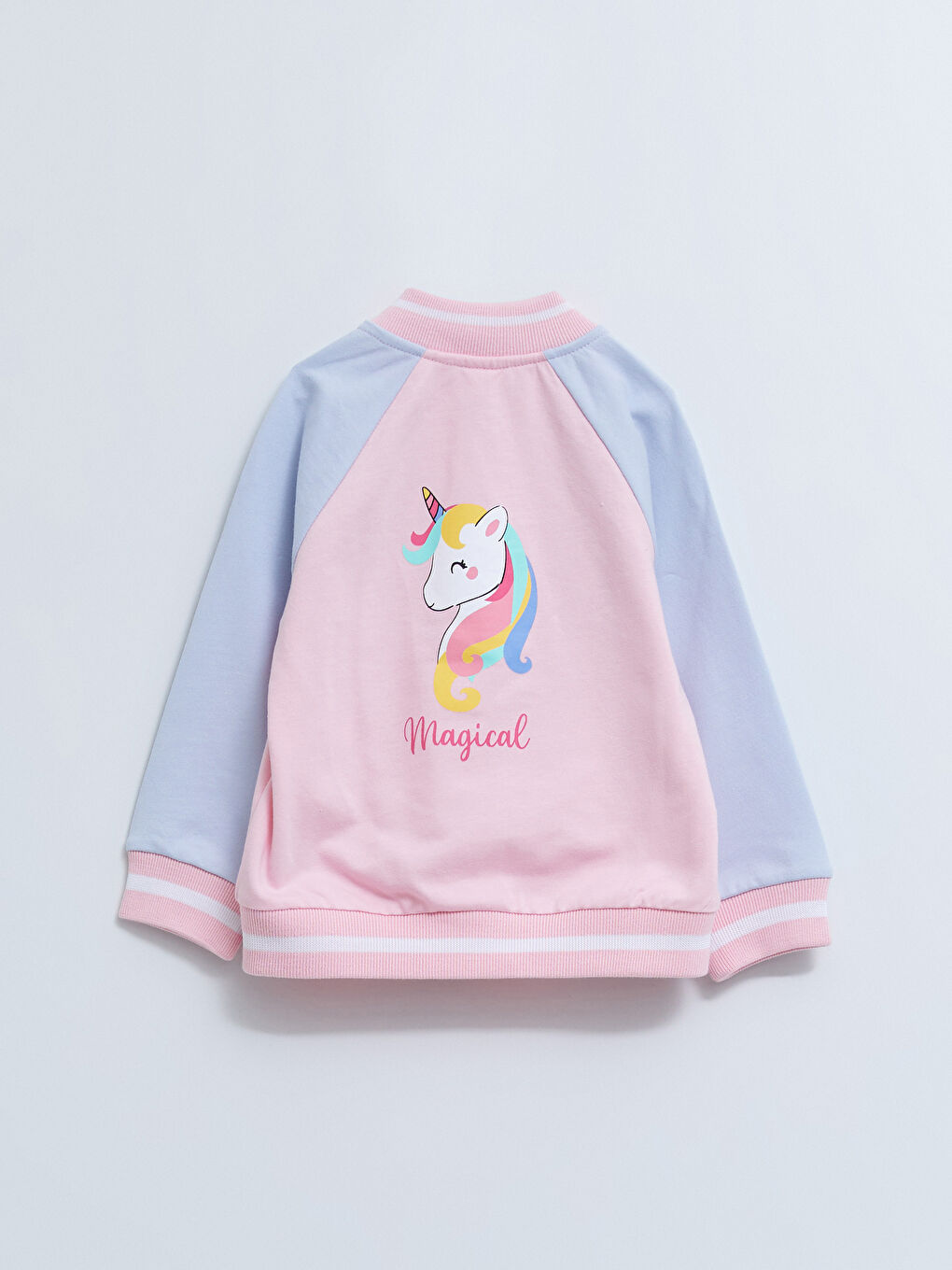 Crew Neck Long Sleeve Printed Baby Girl Sport Cardigan-1