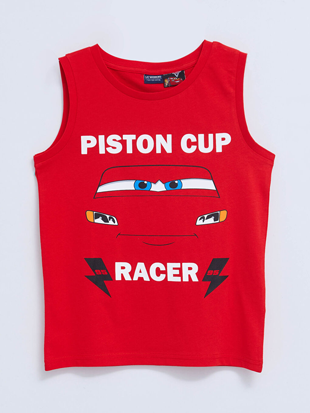 Débardeur Garçon Imprimé Cars Col Rond en Coton