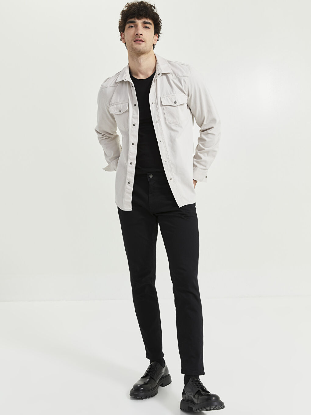 Мужские джинсы слим фит-1