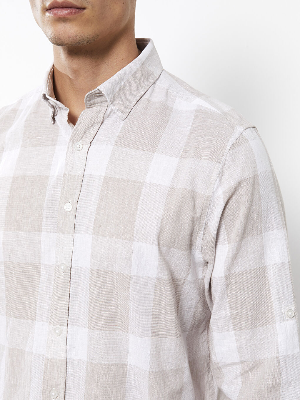 Regular Fit Long Sleeve Plaid Men's Shirt-3