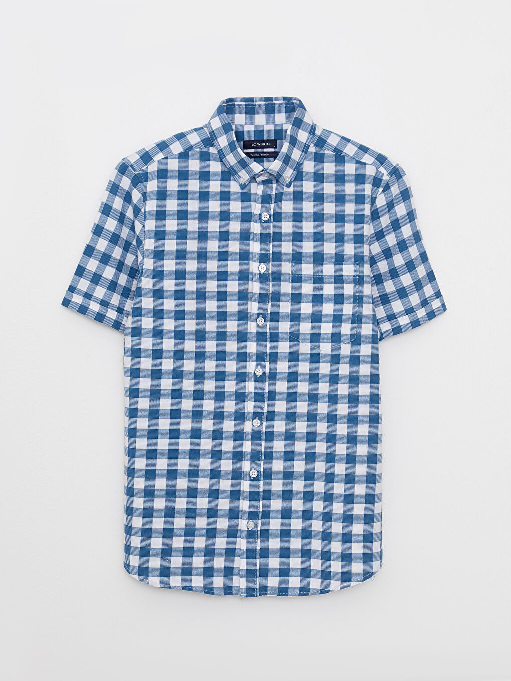 LCWAIKIKI Classic Regular Fit Short Sleeve Plaid Men's Shirt -S2CF84Z8-LNK