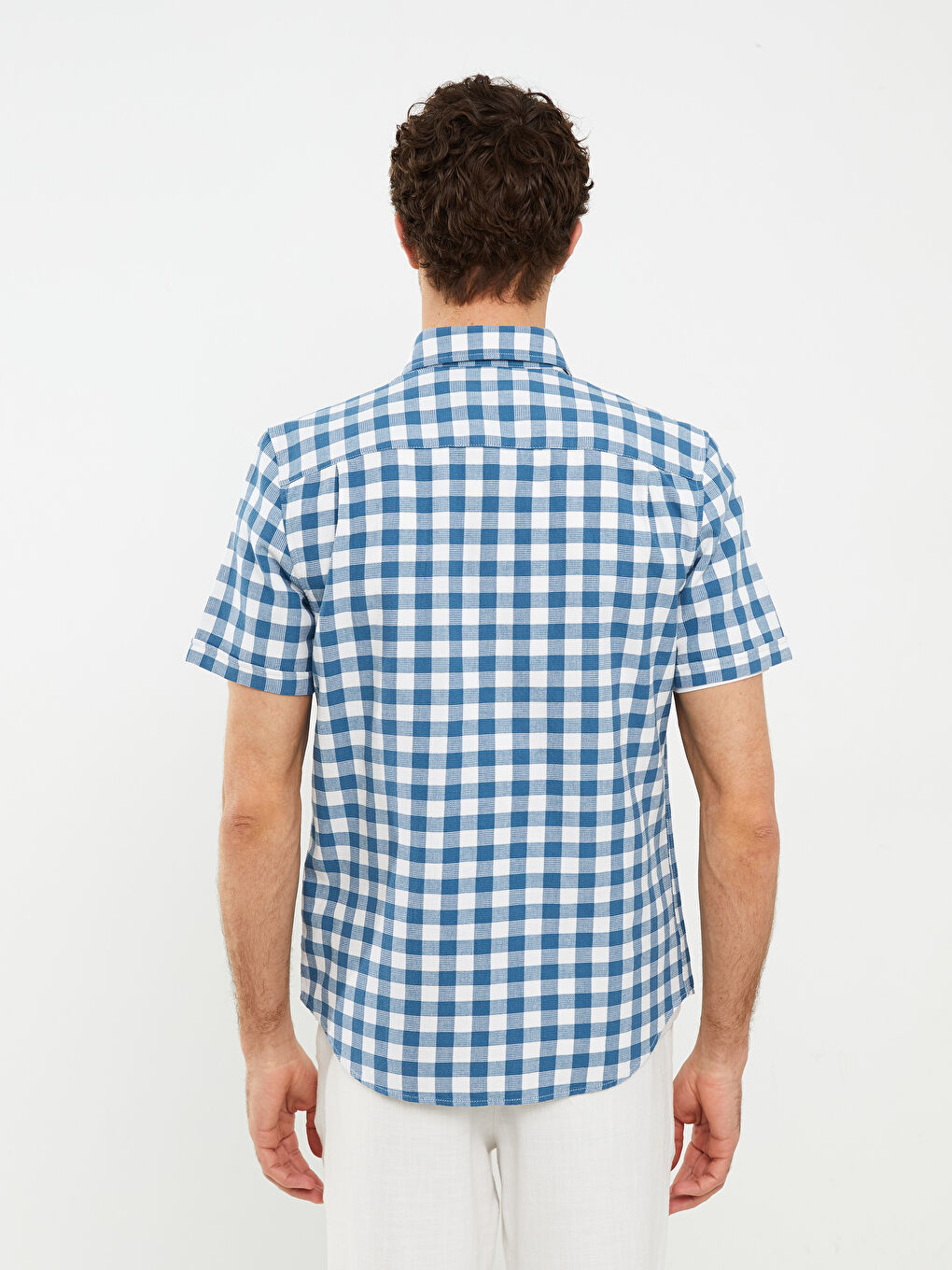 LCWAIKIKI Classic Regular Fit Short Sleeve Plaid Men's Shirt -S2CF84Z8-LNK