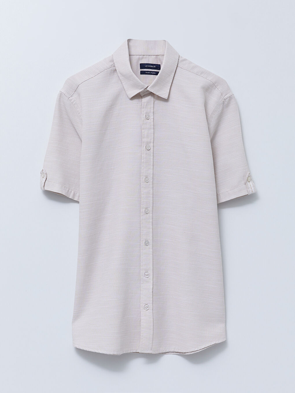 قميص رجالي بكم قصير بقصة عادية-5