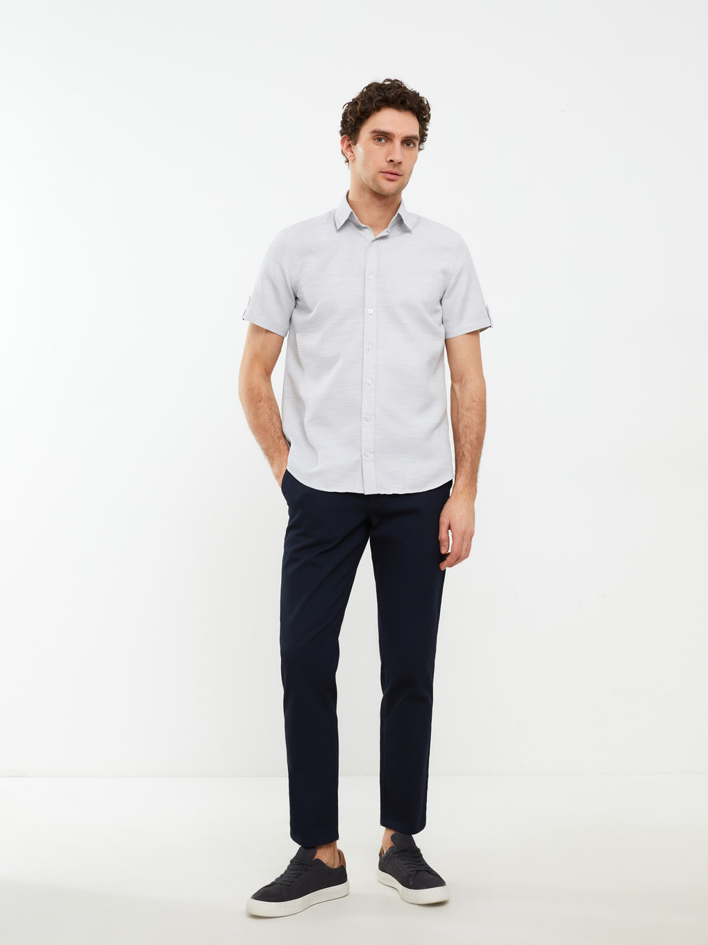 Regular Fit Short Sleeve Men's Shirt-2