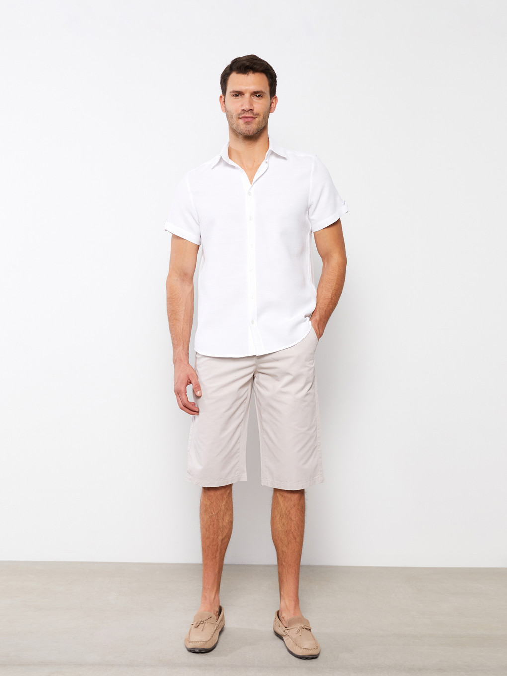 Regular Fit Short Sleeve Men's Shirt-1