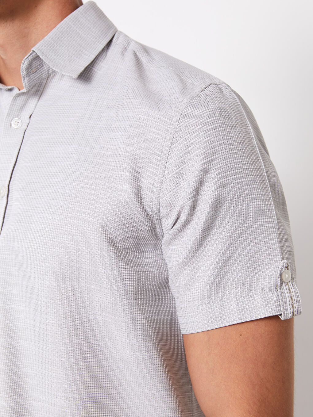 Haki Regular Fit Kısa Kollu Erkek Gömlek-3