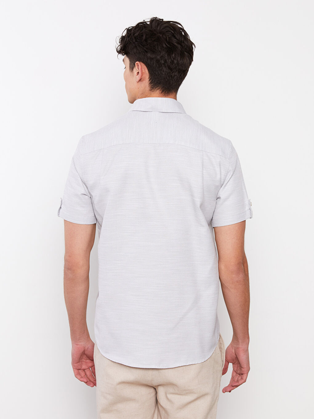 Haki Regular Fit Kısa Kollu Erkek Gömlek-4