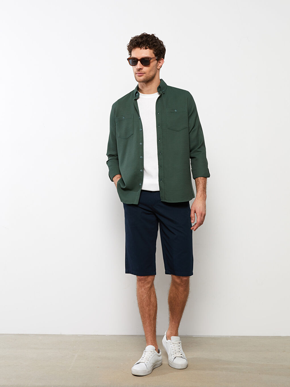 Regular Fit Long Sleeve Men's Shirt