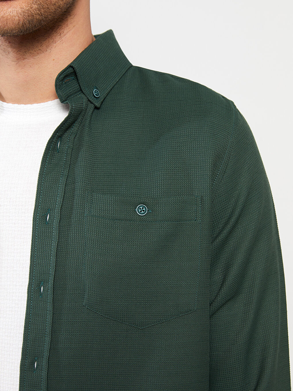 Regular Fit Long Sleeve Men's Shirt-3
