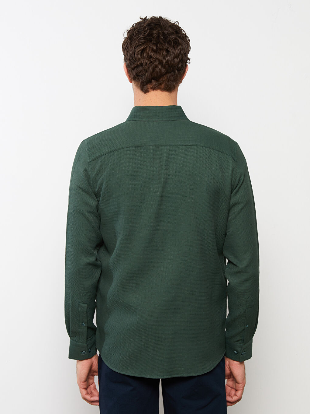 Regular Fit Long Sleeve Men's Shirt-4