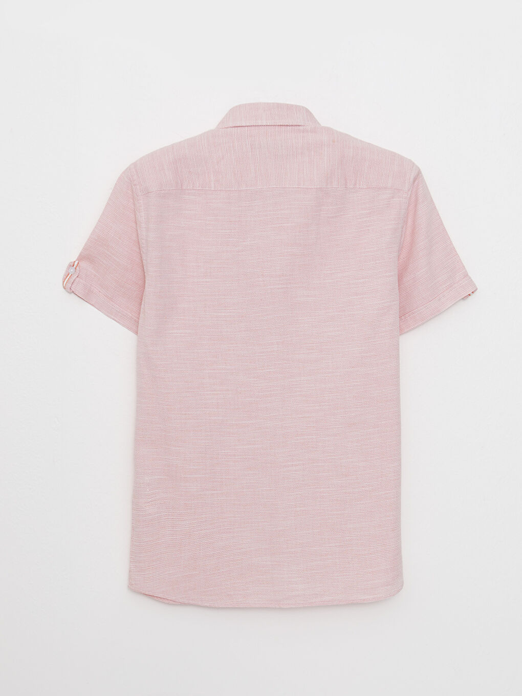 Рубашка Мужская Слим Фит С Коротким Рукавом Из Ткани Добби-5