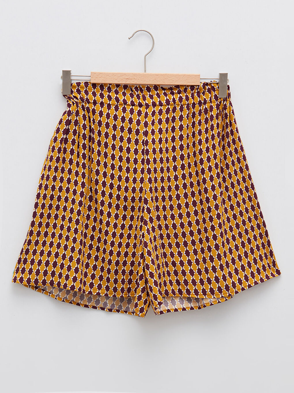 شورت سباحة مطبوع بخصر مطاطي فيسكوز للسيدات-8