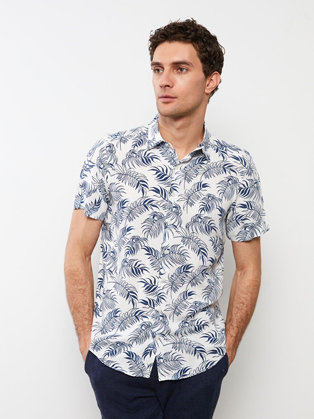SOUTHBLUE Regular Fit Short Sleeve Patterned Men's Shirt -S2CG28Z8-LS3