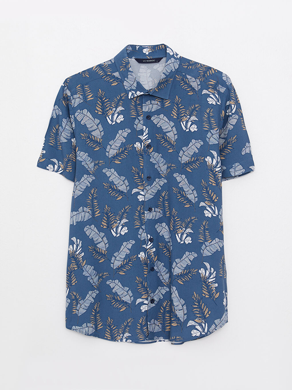 SOUTHBLUE Regular Fit Short Sleeve Patterned Viscose Men's Shirt -S2CG29Z8-LS3