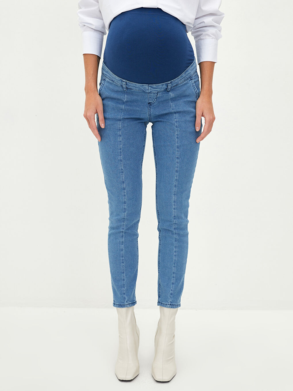 Belly Paneled Pocket Detailed Rodeo Maternity Jeans -S2CG37Z8-507