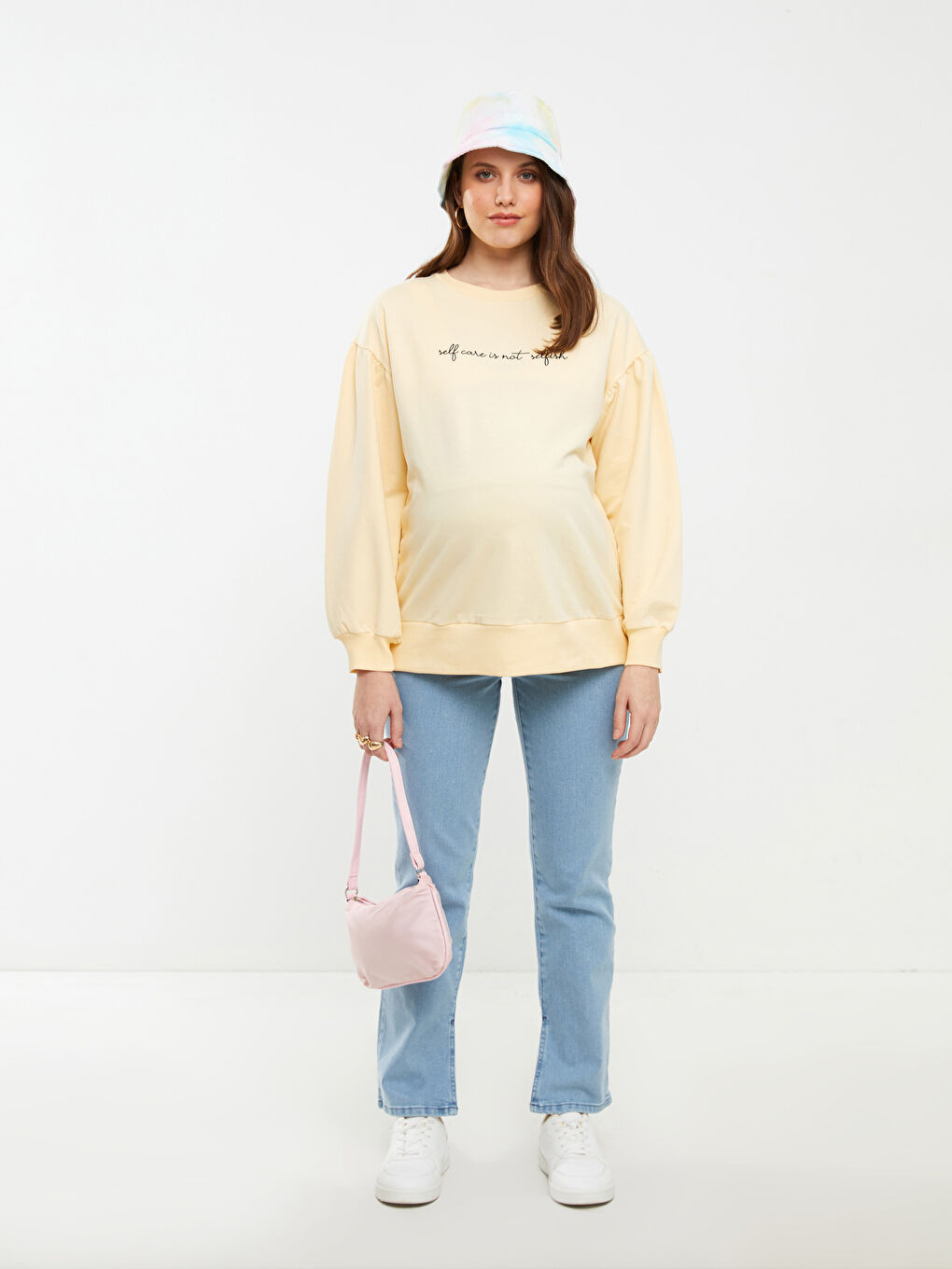 LCWAIKIKI Maternity Karın Panelli Standart Fit Düz Cep Detaylı Hamile Rodeo Jean Pantolon -S2CG39Z8-507