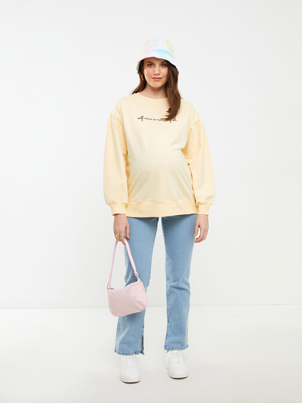 LCWAIKIKI Maternity Karın Panelli Standart Fit Düz Cep Detaylı Hamile Rodeo Jean Pantolon -S2CG39Z8-507