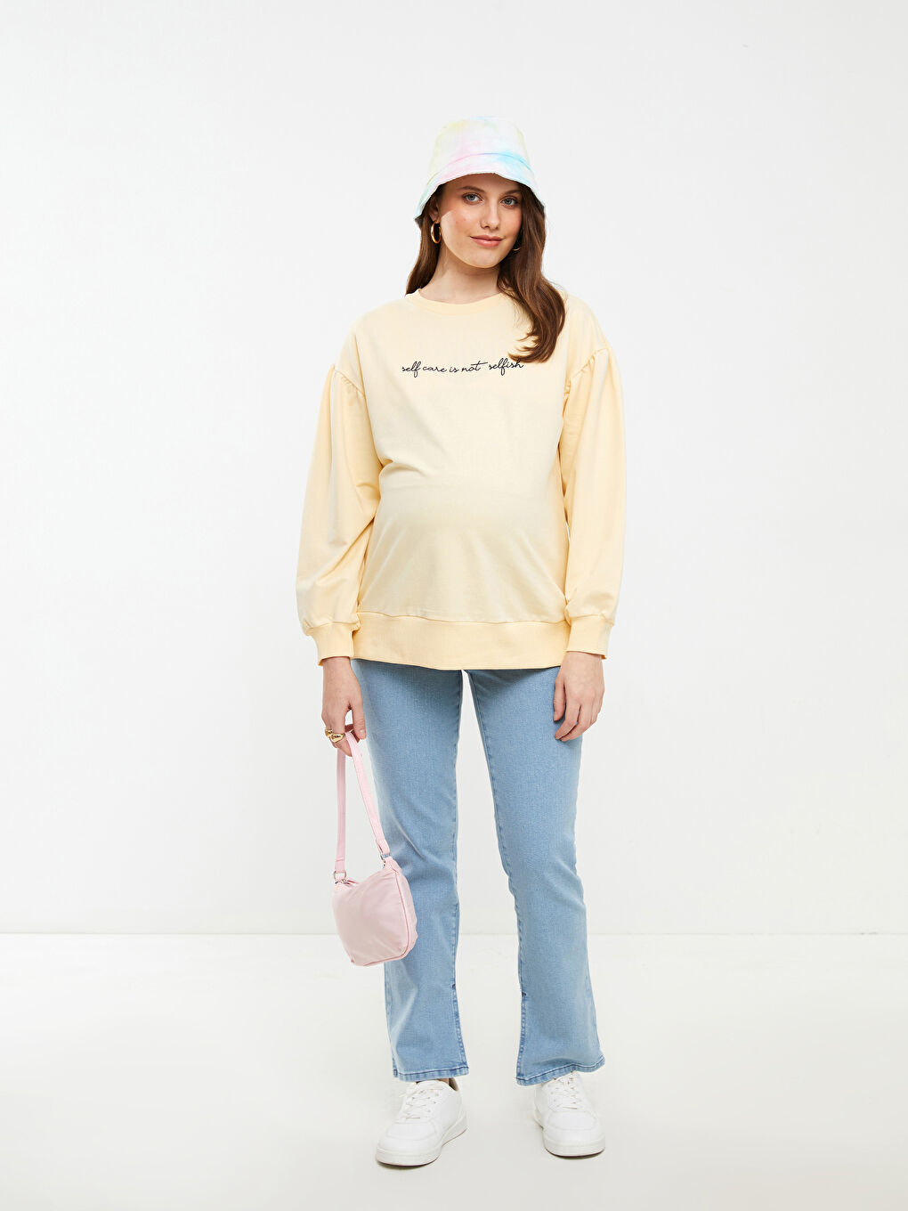 LCWAIKIKI Maternity Karın Panelli Standart Fit Düz Cep Detaylı Hamile Rodeo Jean Pantolon -S2CG39Z8-507