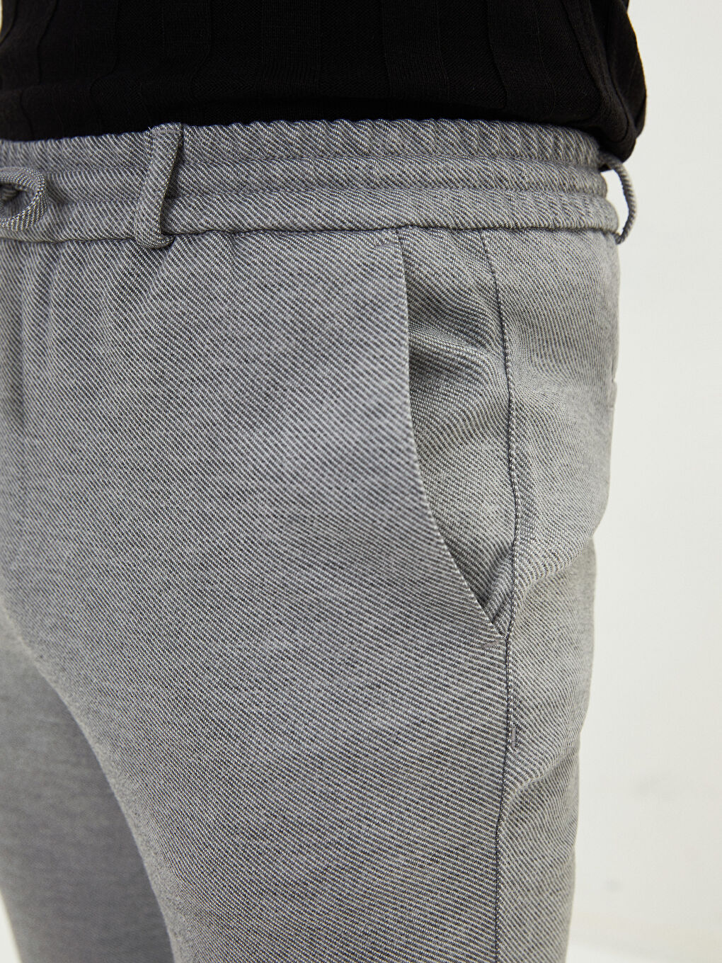 Gri Slim Fit Erkek Pantolon-5