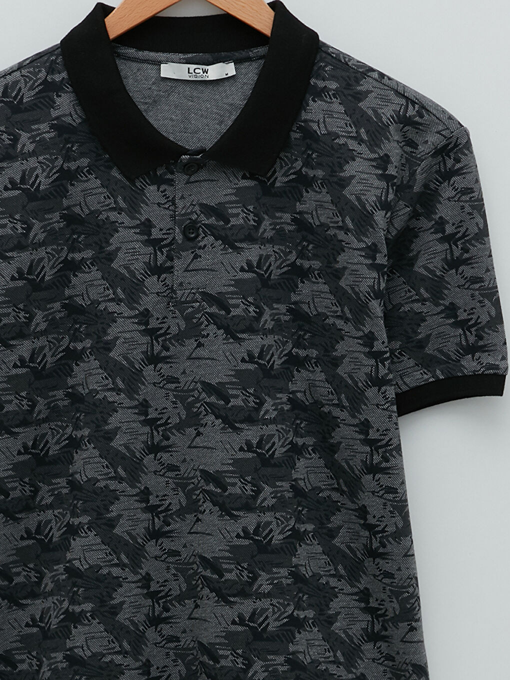 T-shirt pour Hommes à Col Polo Manches Courtes à Motifs en Piqué-7