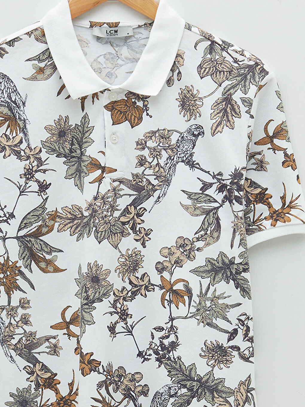 Karışık Polo Yaka Kısa Kollu Desenli Pike Erkek Tişört-7